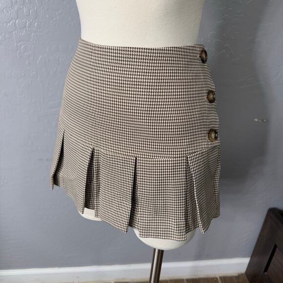 Revolve More To Come Florita Pleated Skirt, Brown, S - Picture 1 of 5